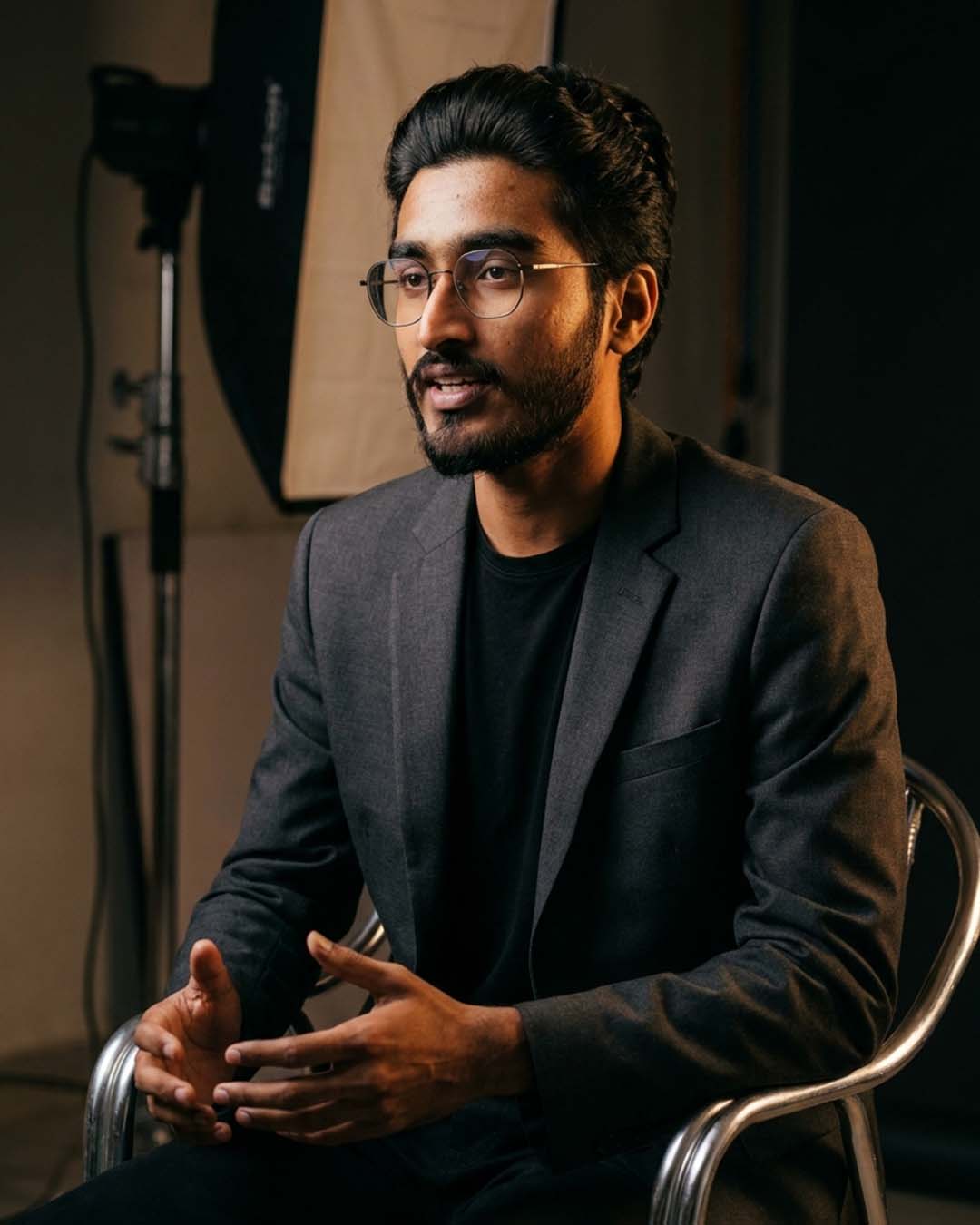 Himanshu Narwaria in a creative studio