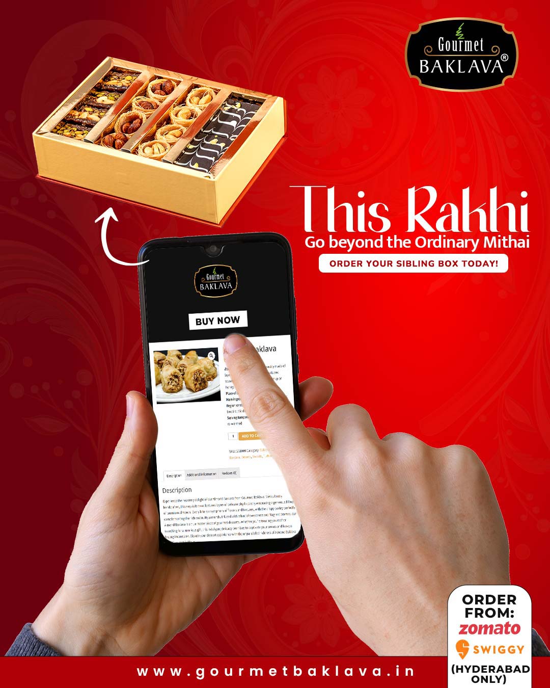 Gourmet Baklava social media design by Himanshu Narwaria