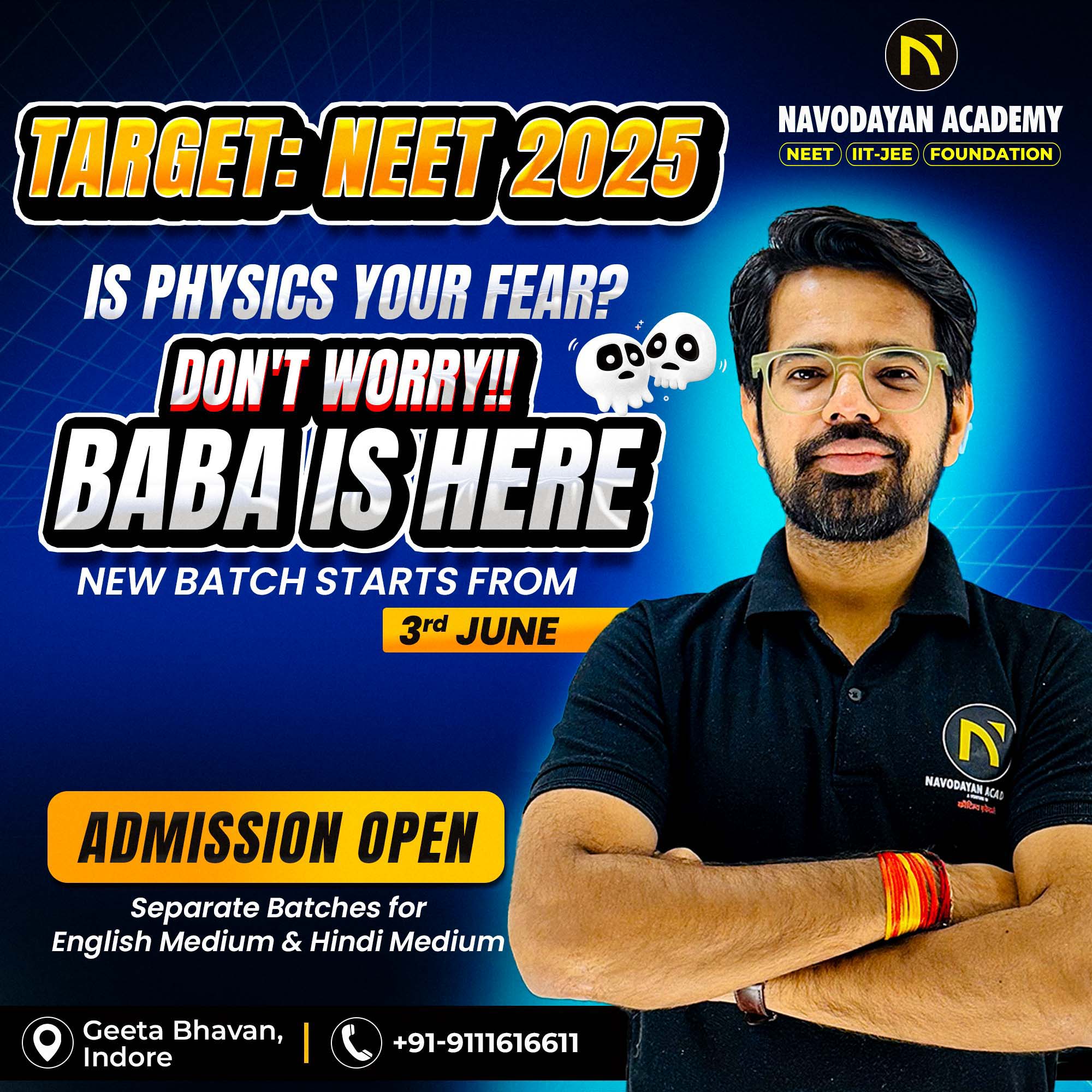 Navodayan Academy social media design by Himanshu Narwaria