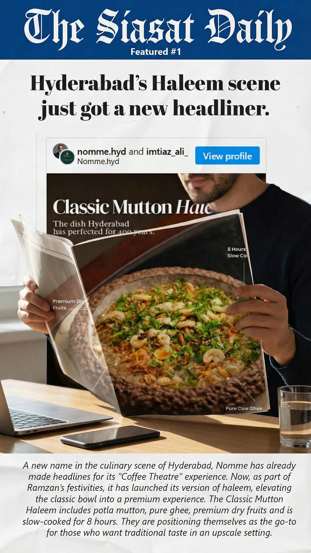 Nomme Kitchen & Coffee Theatre Instagram design by Himanshu Narwaria