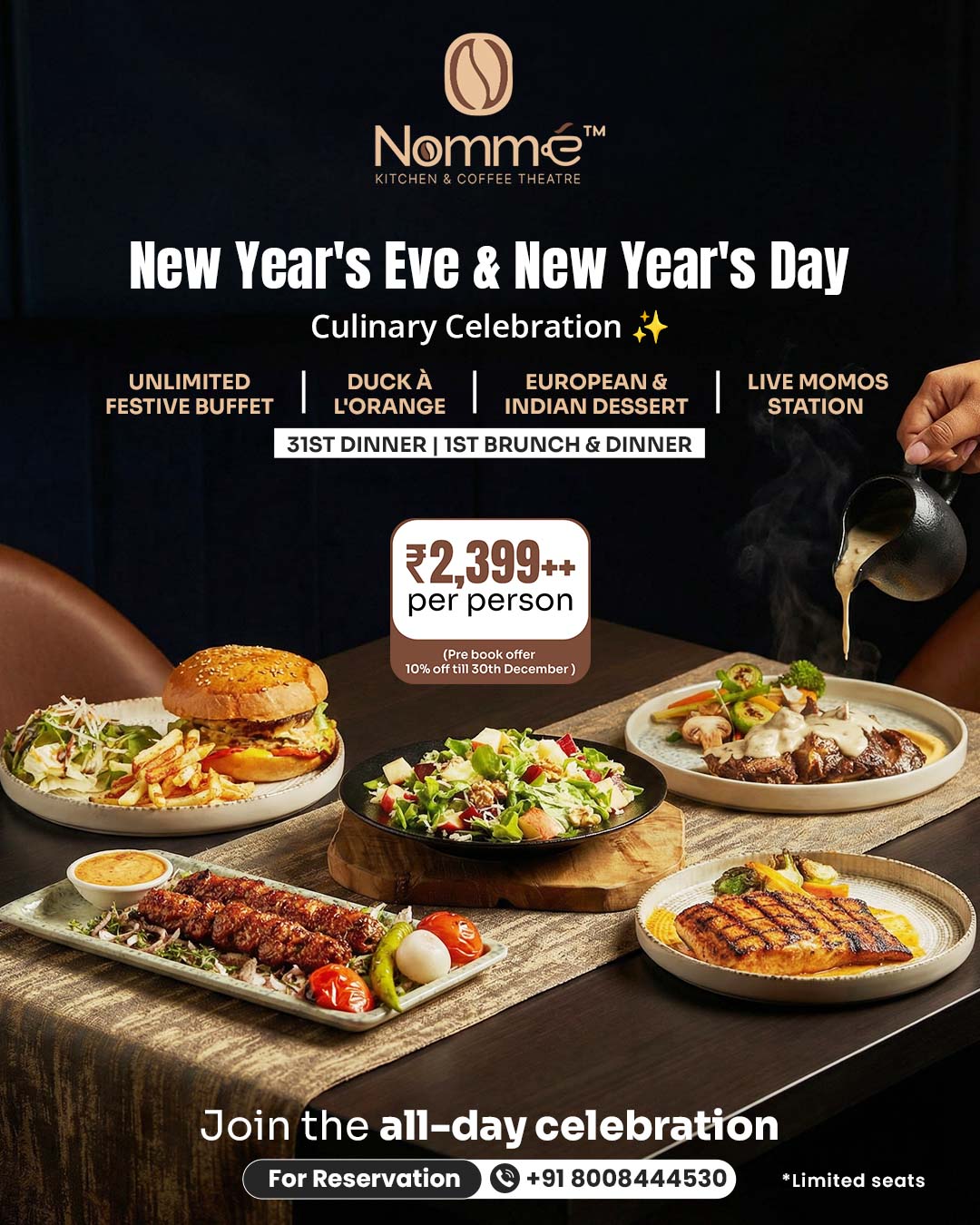 Nomme Kitchen & Coffee Theatre Instagram design by Himanshu Narwaria