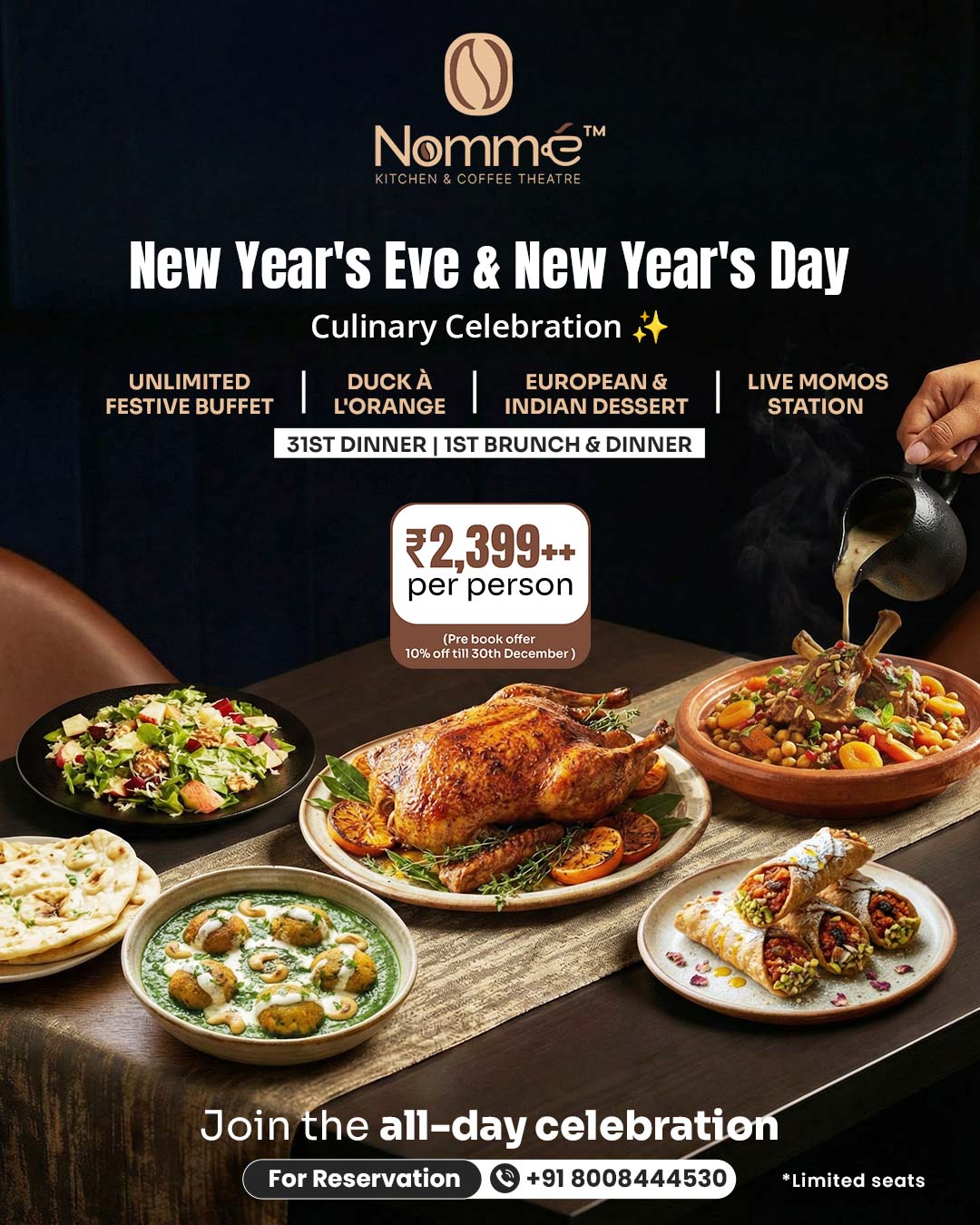 Nomme Kitchen & Coffee Theatre Instagram design by Himanshu Narwaria