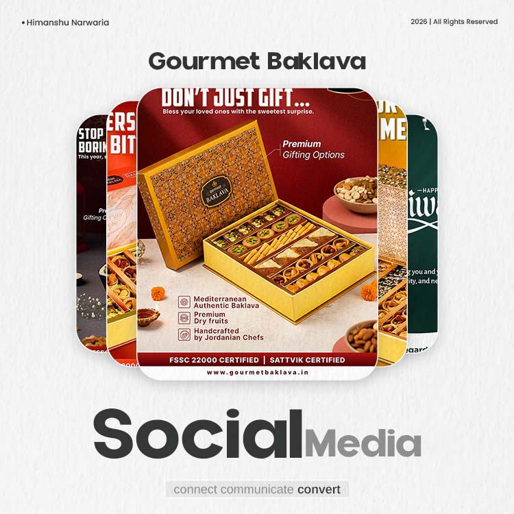 Gourmet Baklava social media design by Himanshu Narwaria